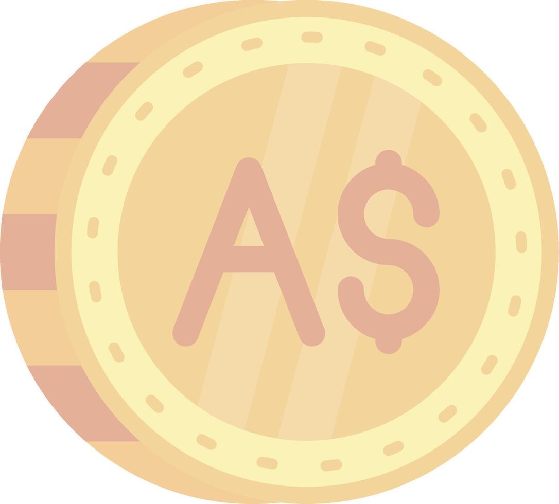 Australian dollar Flat Light Icon vector