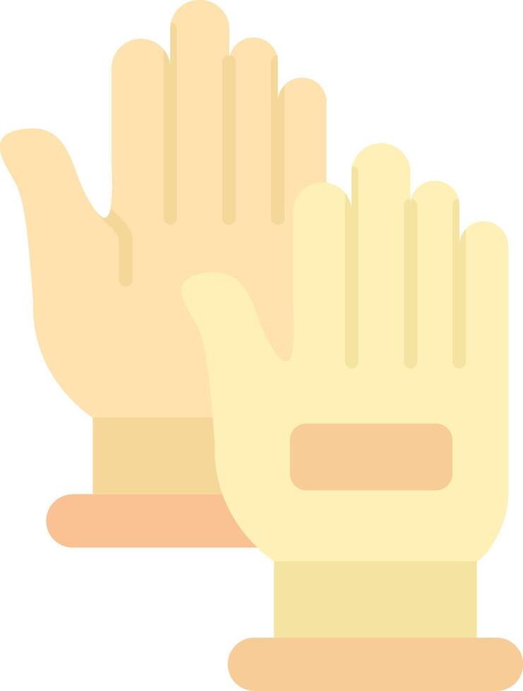 Hand gloves Flat Light Icon vector