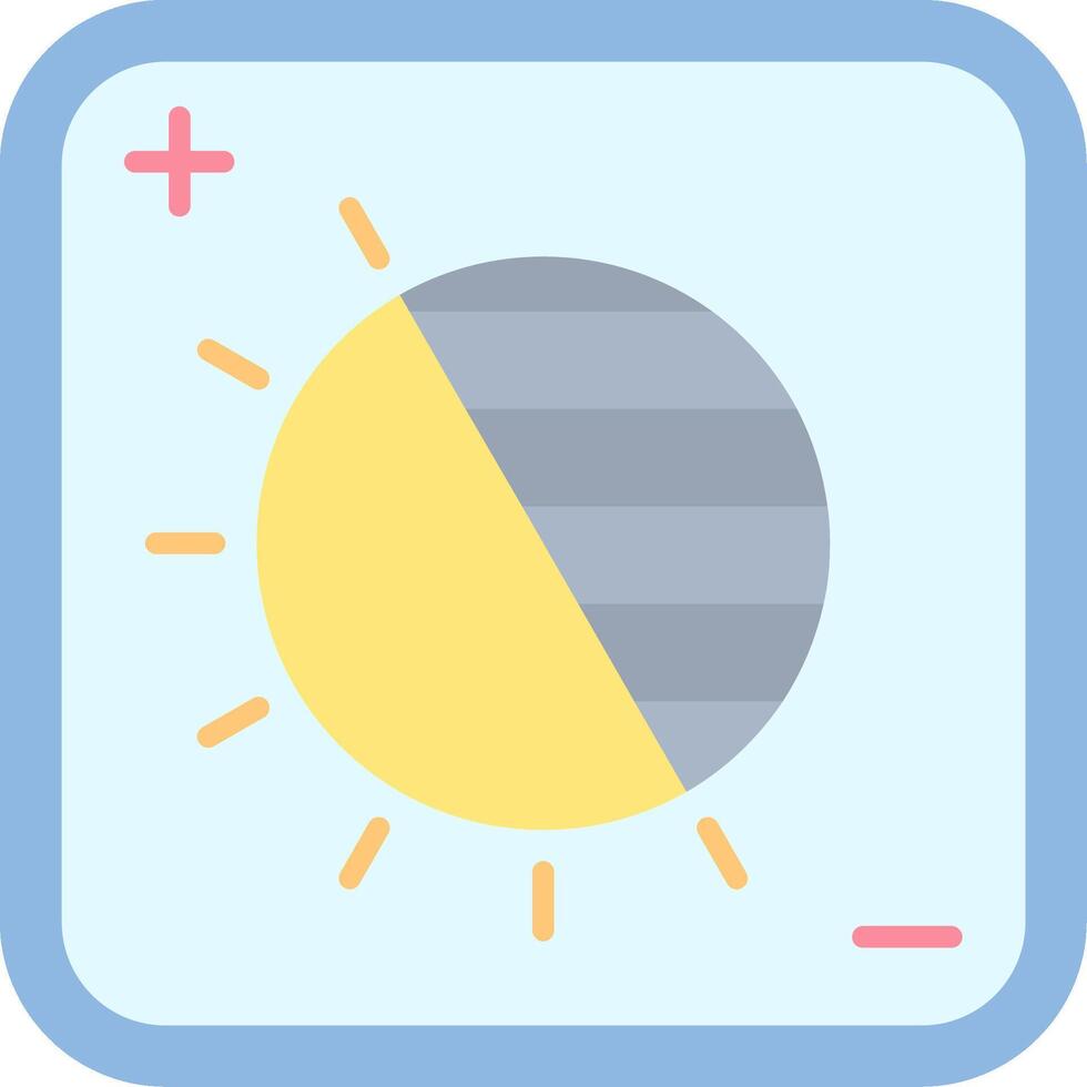 Exposure Flat Light Icon vector