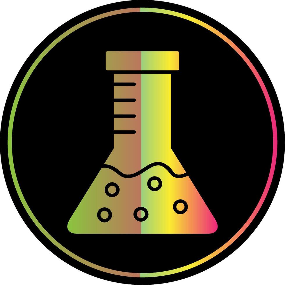 Beaker Glyph Due Color Icon vector