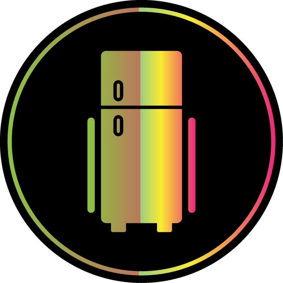 Fridge Glyph Due Color Icon vector