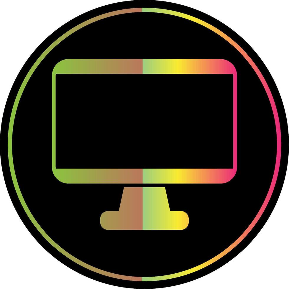 Monitor Glyph Due Color Icon vector