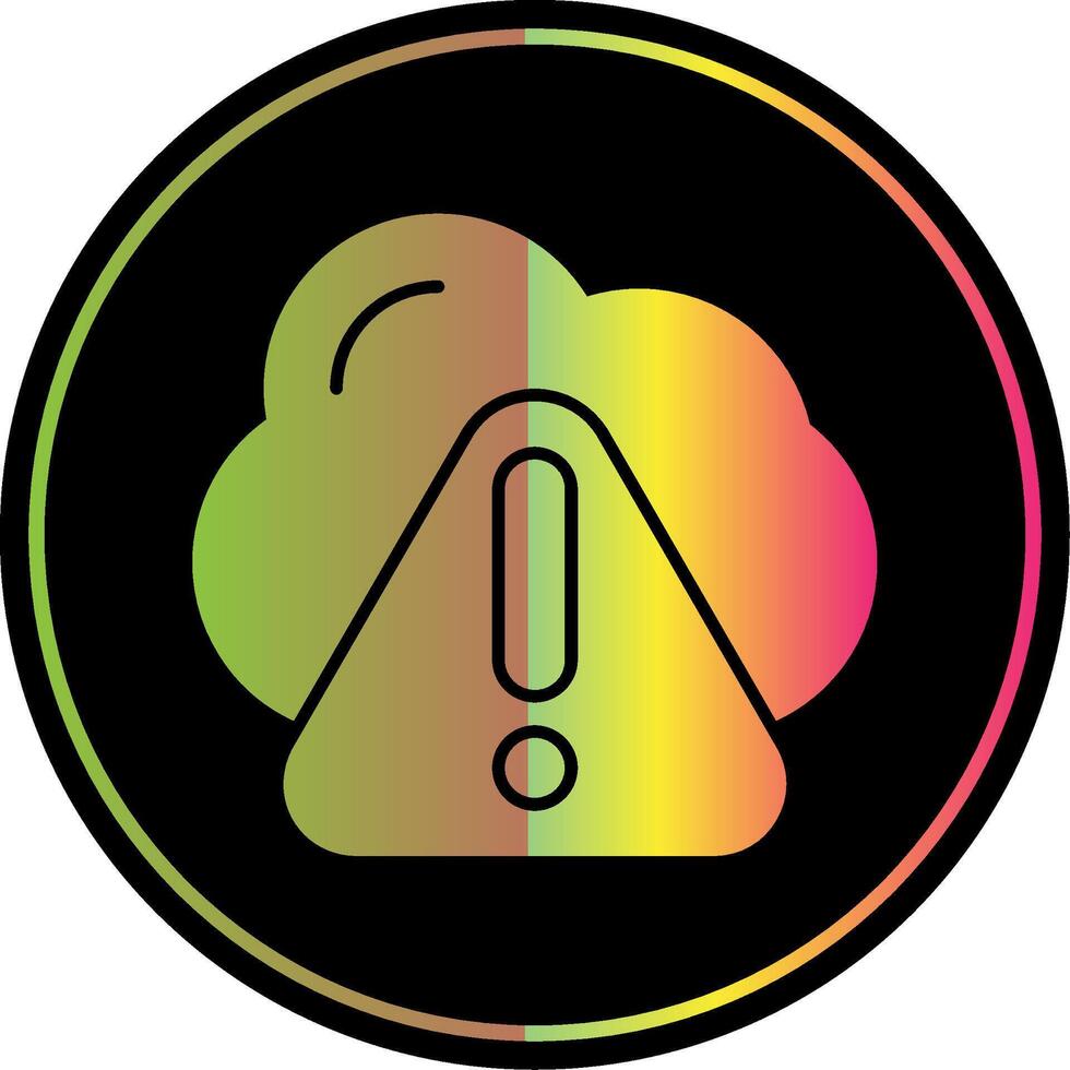 Danger Glyph Due Color Icon vector