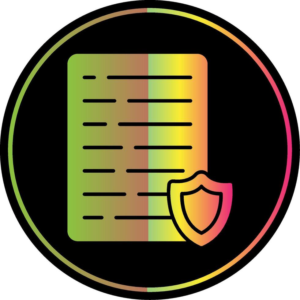 Confidential Glyph Due Color Icon vector