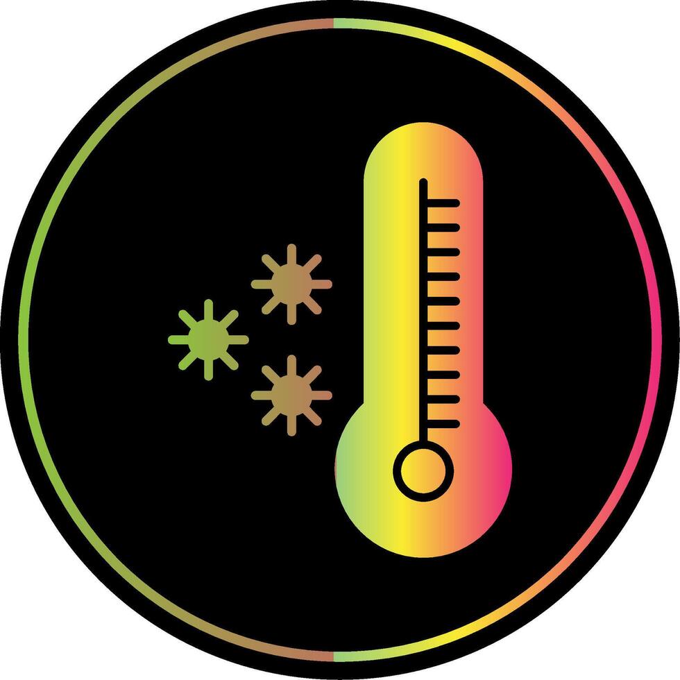 Thermometer Glyph Due Color Icon vector