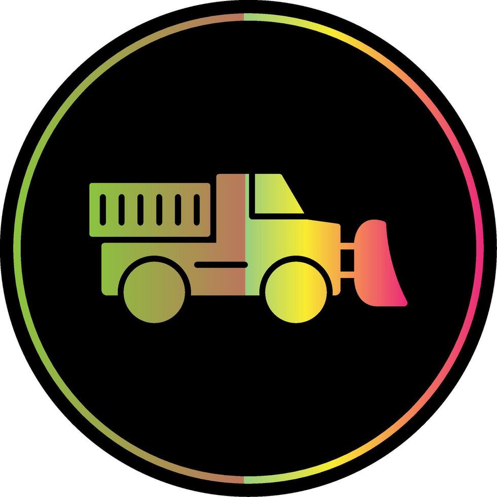 Plow Glyph Due Color Icon vector