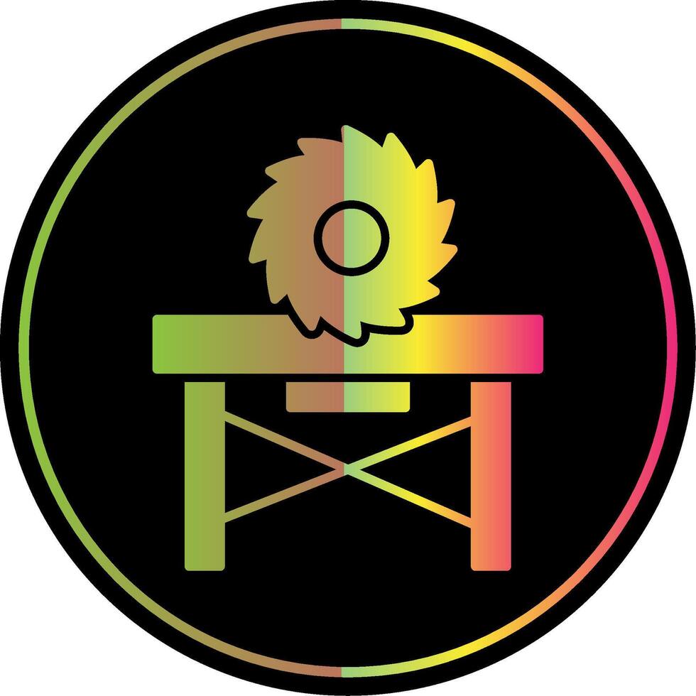 Circular Saw Glyph Due Color Icon vector