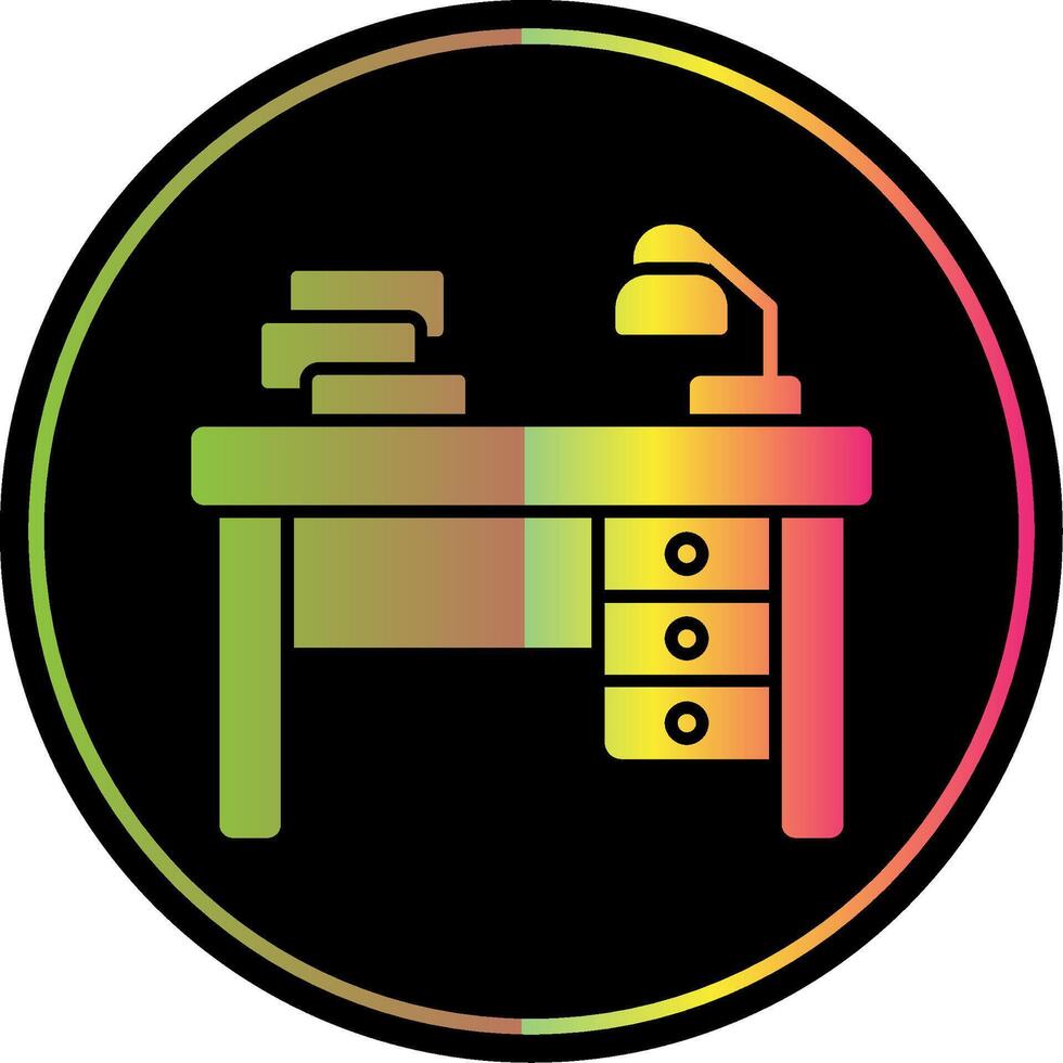 Desk Glyph Due Color Icon vector