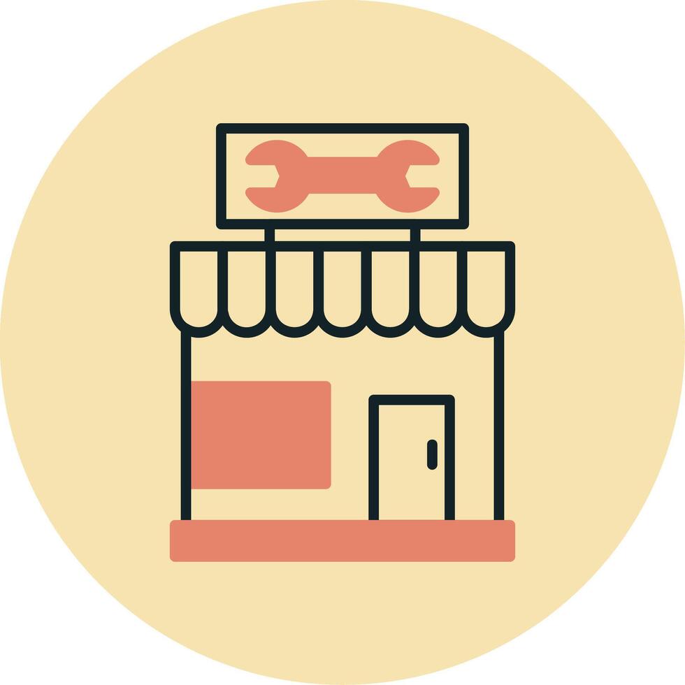 Car Repair Shop Vector Icon