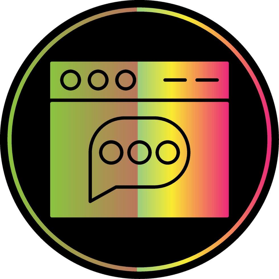 Chat Glyph Due Color Icon vector