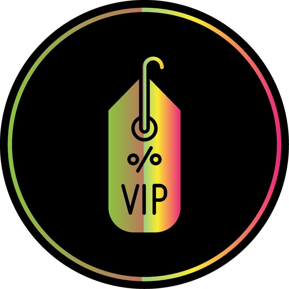 Vip Glyph Due Color Icon vector