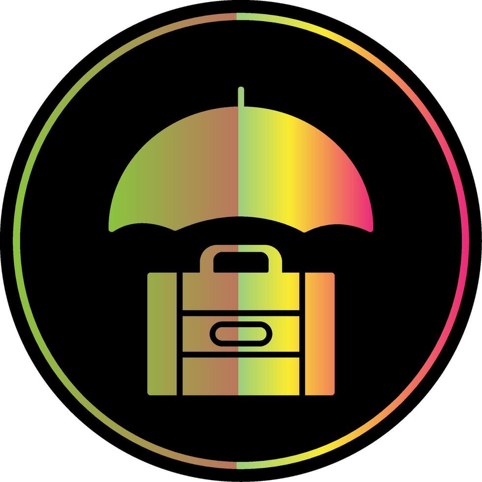 Risk Management Glyph Due Color Icon vector