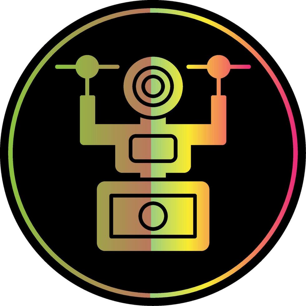 Camera Drone Glyph Due Color Icon vector