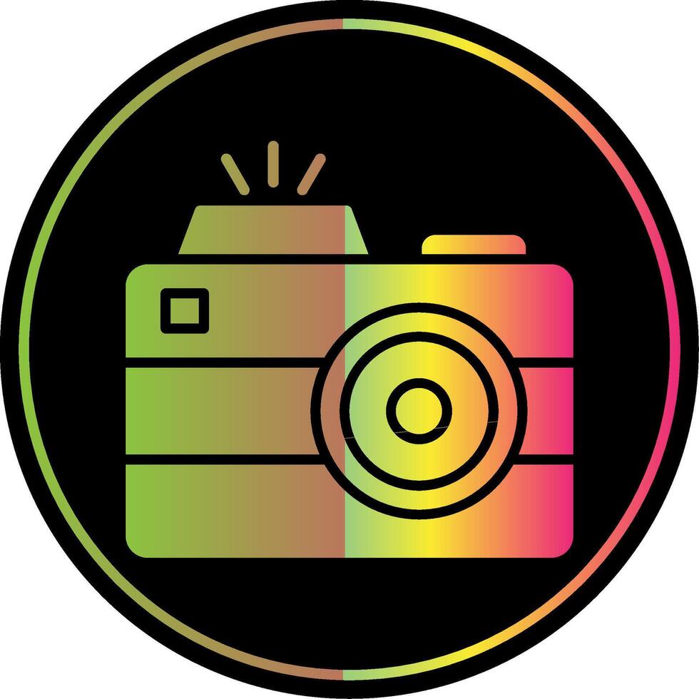 Camera Glyph Due Color Icon vector