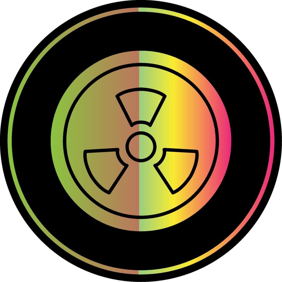 Radioactivity Glyph Due Color Icon vector