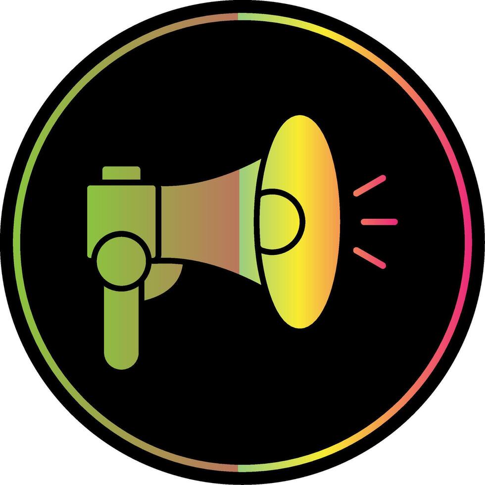 Raise Awareness Glyph Due Color Icon vector