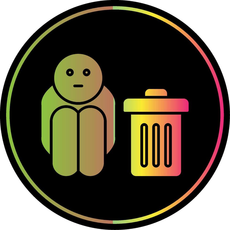 Scavenger Glyph Due Color Icon vector