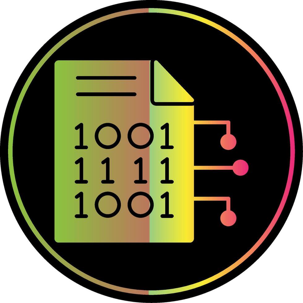 Encryption Data Glyph Due Color Icon vector