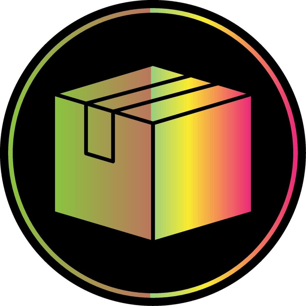 Package Glyph Due Color Icon vector