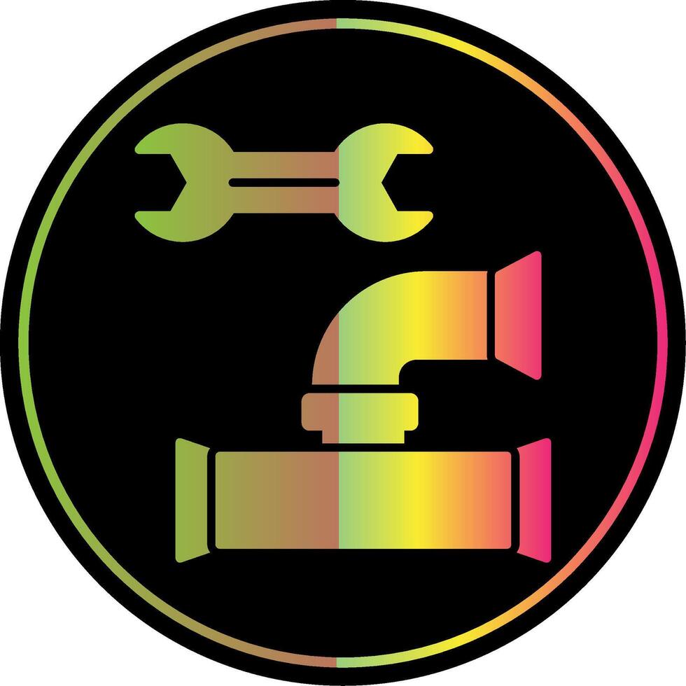 Plumbing Glyph Due Color Icon vector