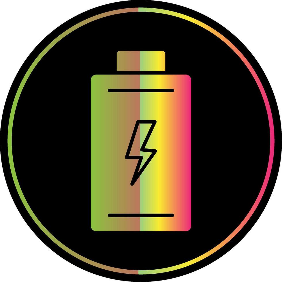 Battery Glyph Due Color Icon vector