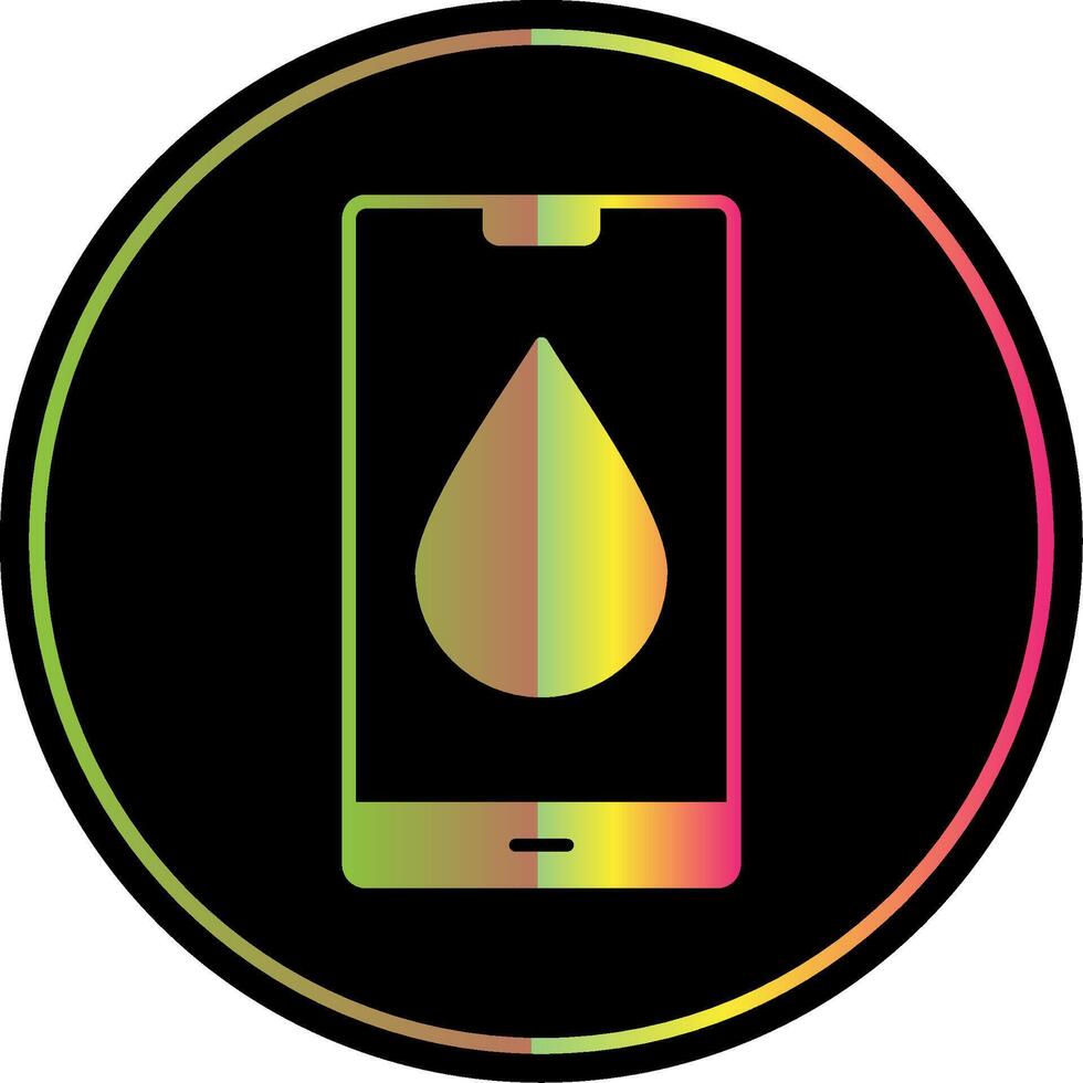 Water Drop Glyph Due Color Icon vector
