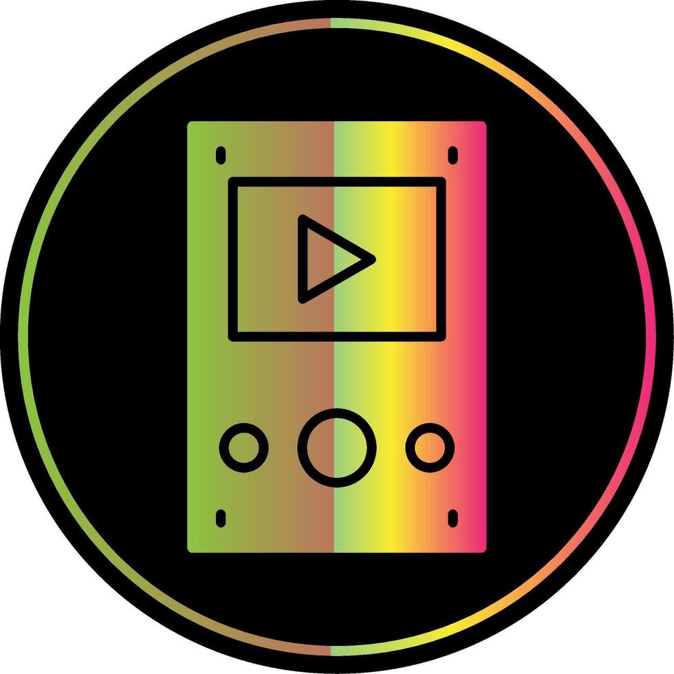 Music Player Glyph Due Color Icon vector