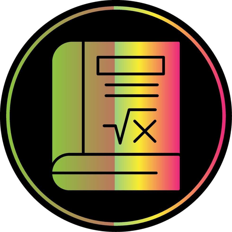 Book Glyph Due Color Icon vector