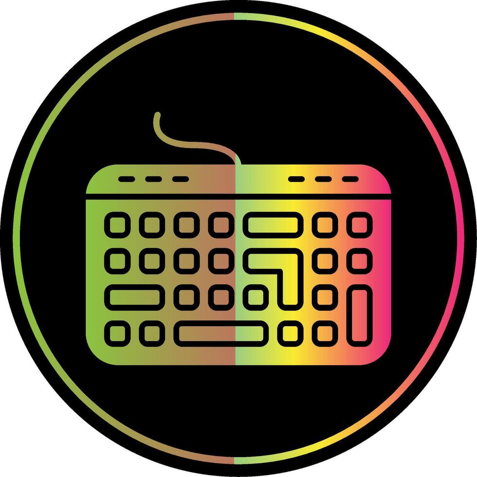 Keyboard Glyph Due Color Icon vector