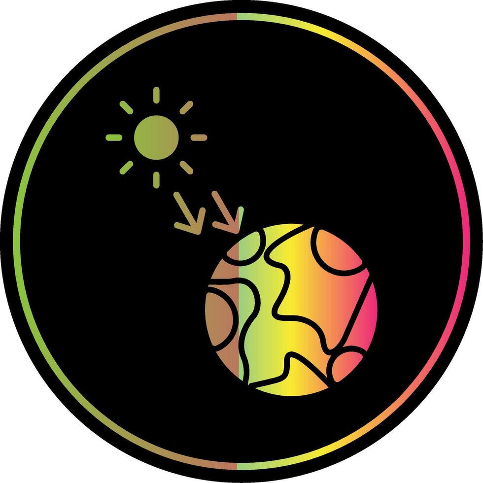 Solar Radiation Glyph Due Color Icon vector