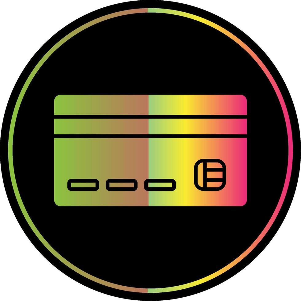 Credit Card Glyph Due Color Icon vector