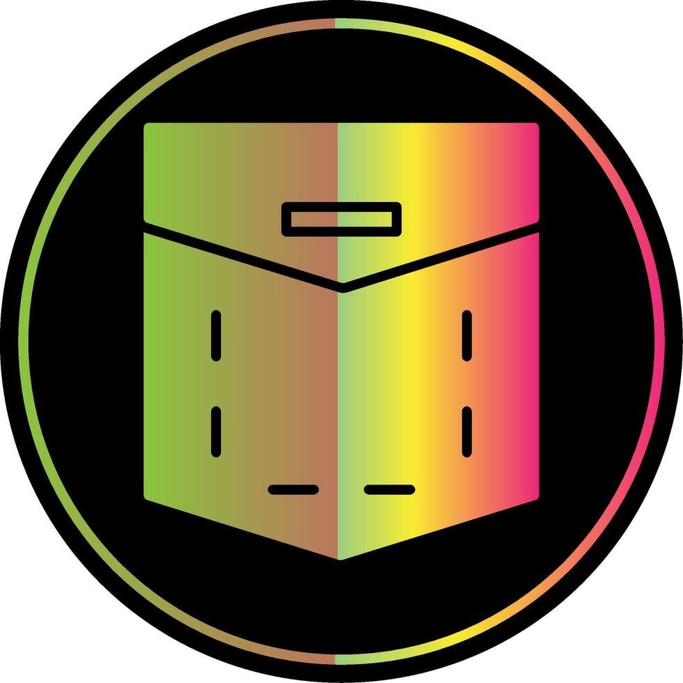 Pocket Glyph Due Color Icon vector