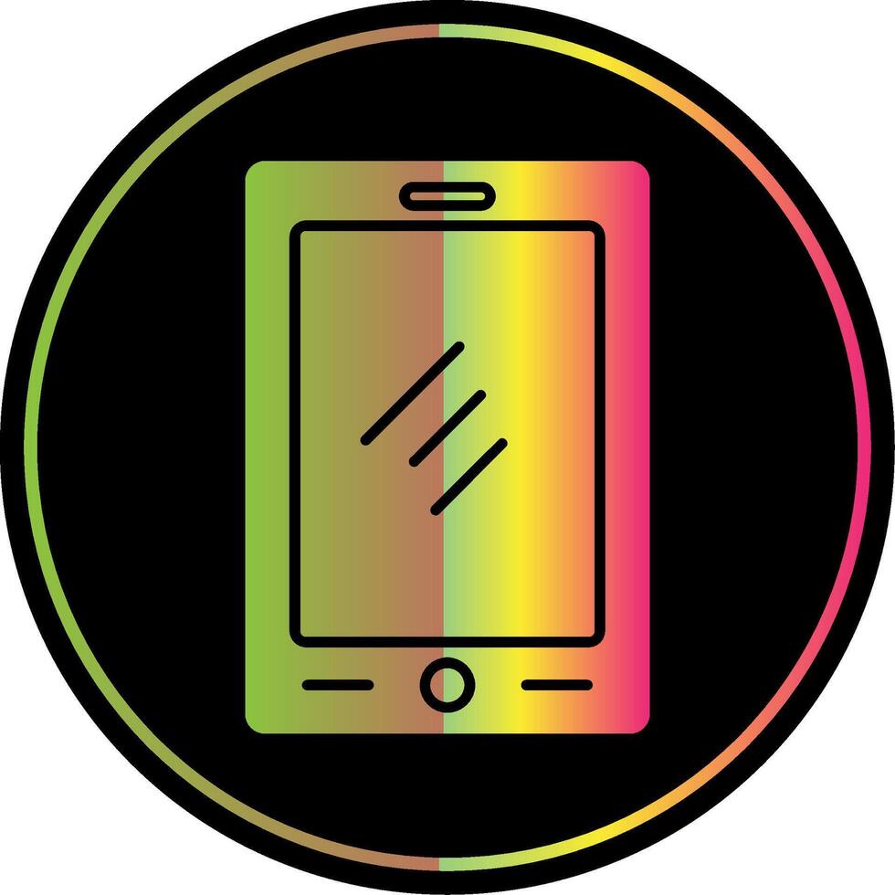 Tablet Glyph Due Color Icon vector