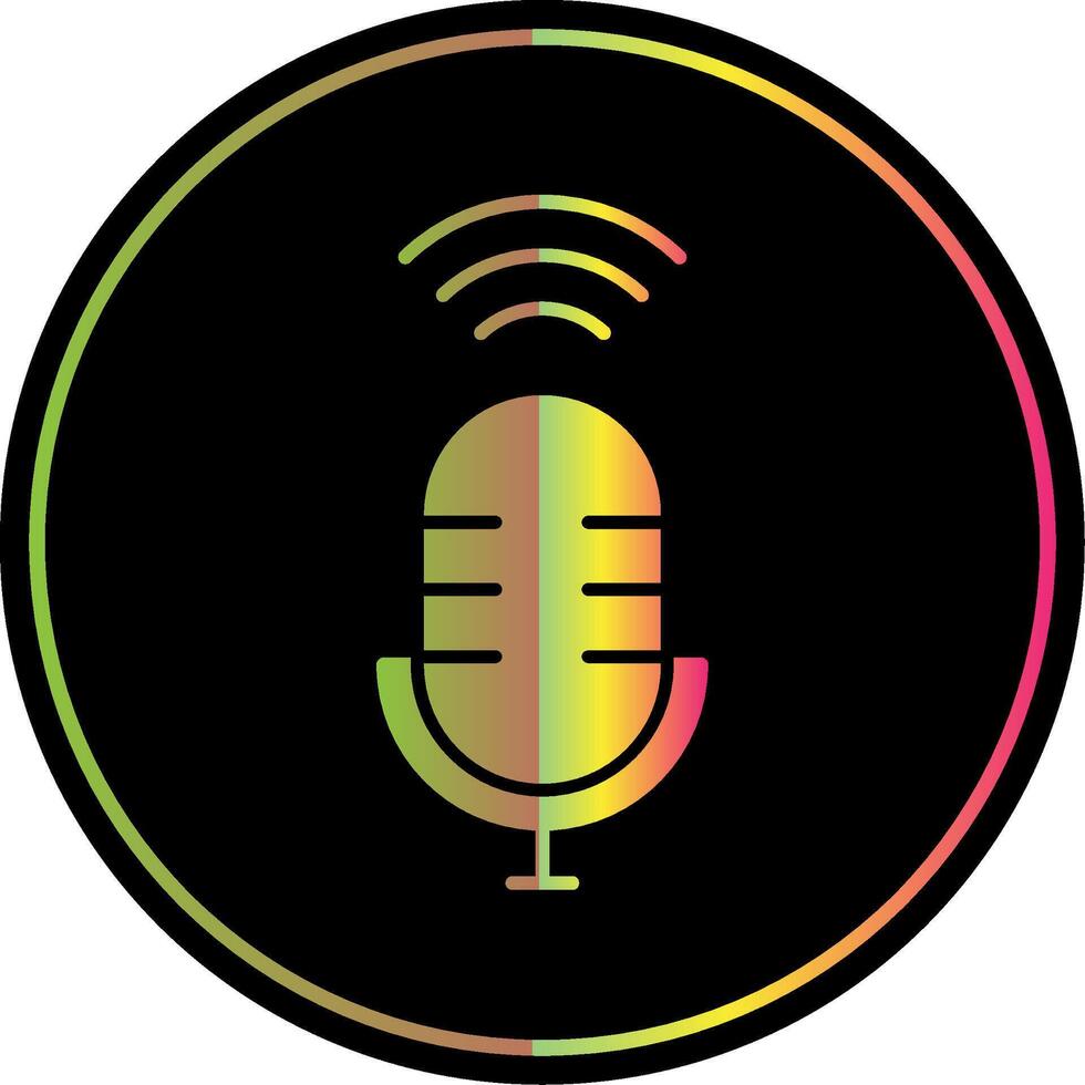 Voice Assistant Glyph Due Color Icon vector