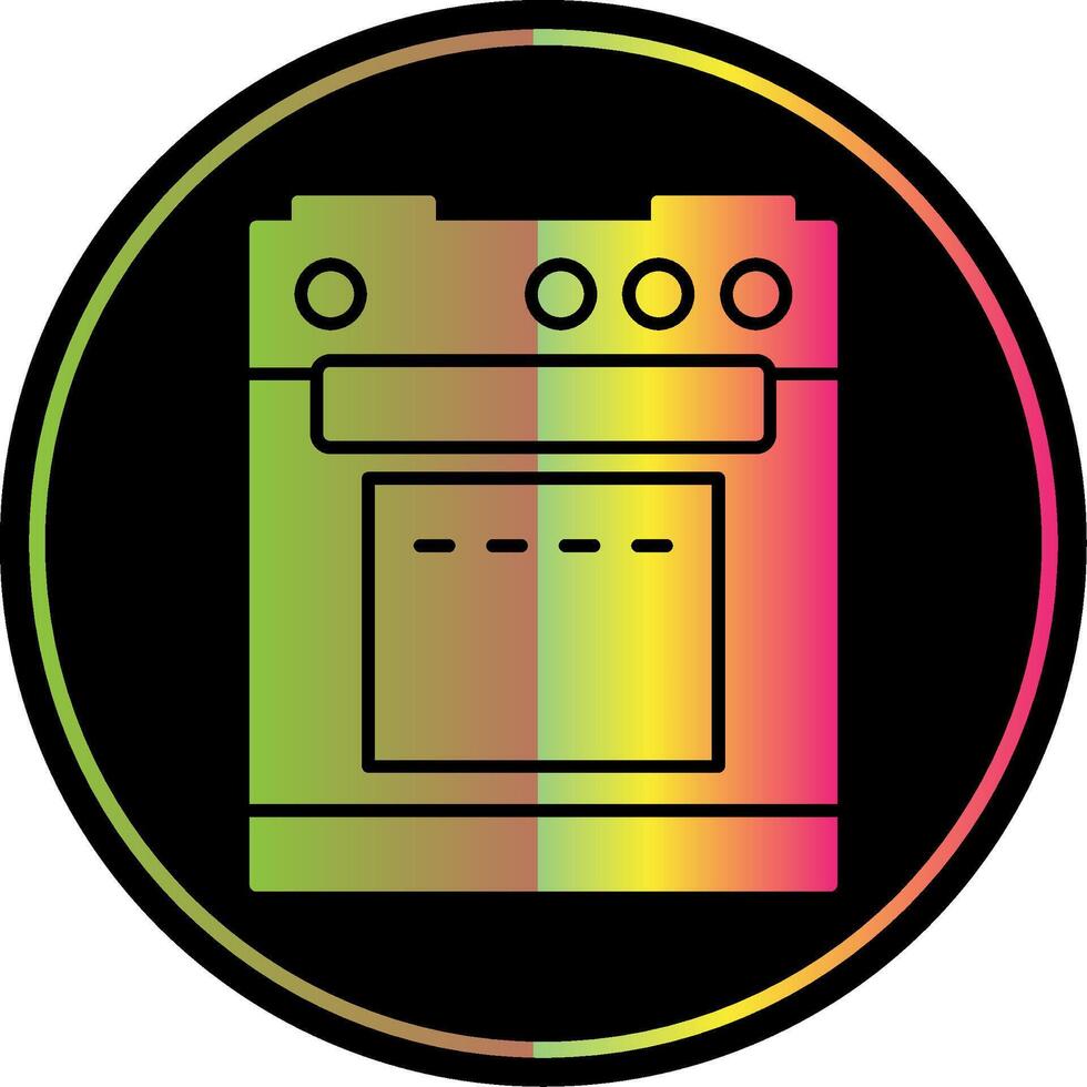 eléctrico estufa glifo debido color icono vector