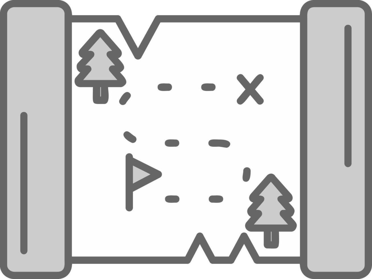 Map Green Light Fillay Icon vector