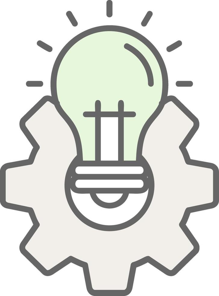 Idea Green Light Fillay Icon vector