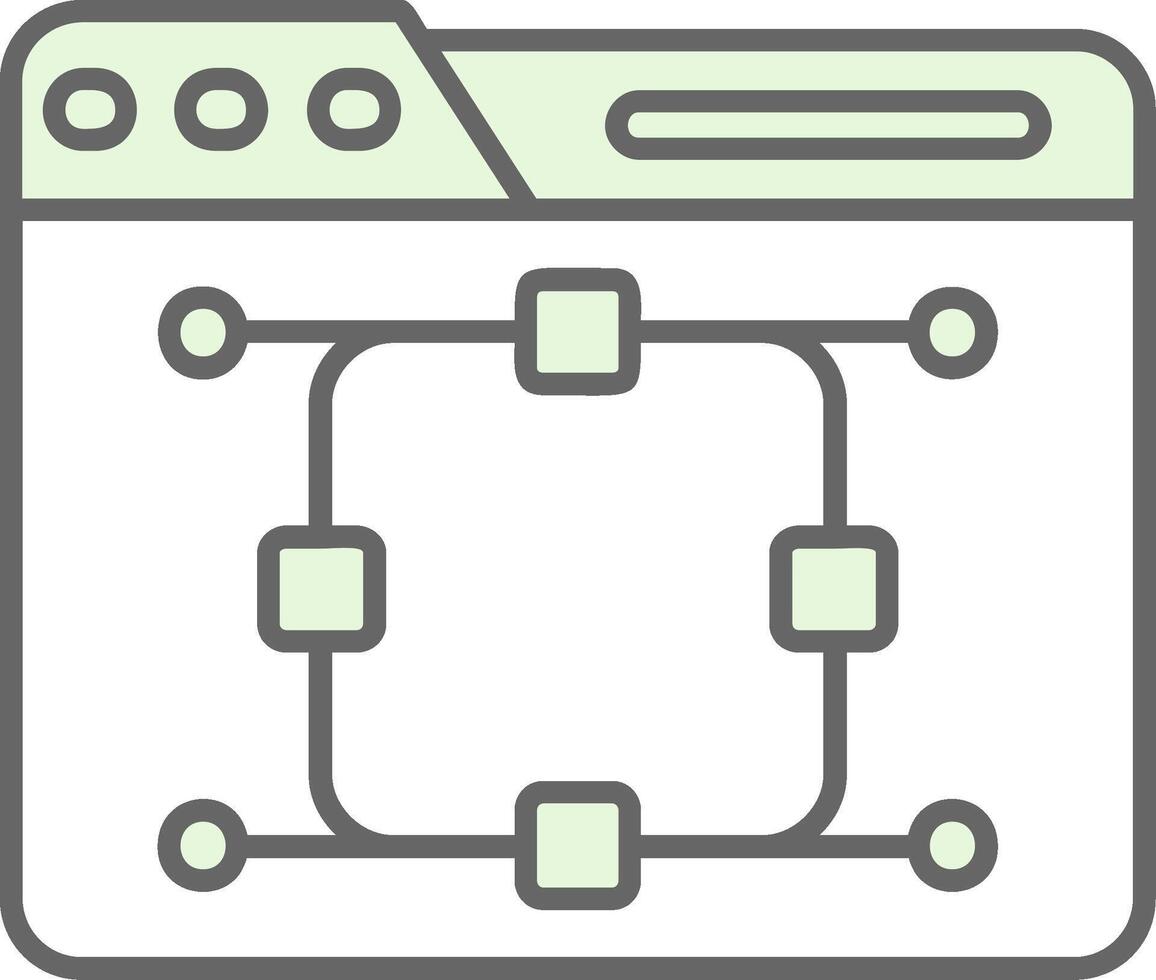 Curve Green Light Fillay Icon vector