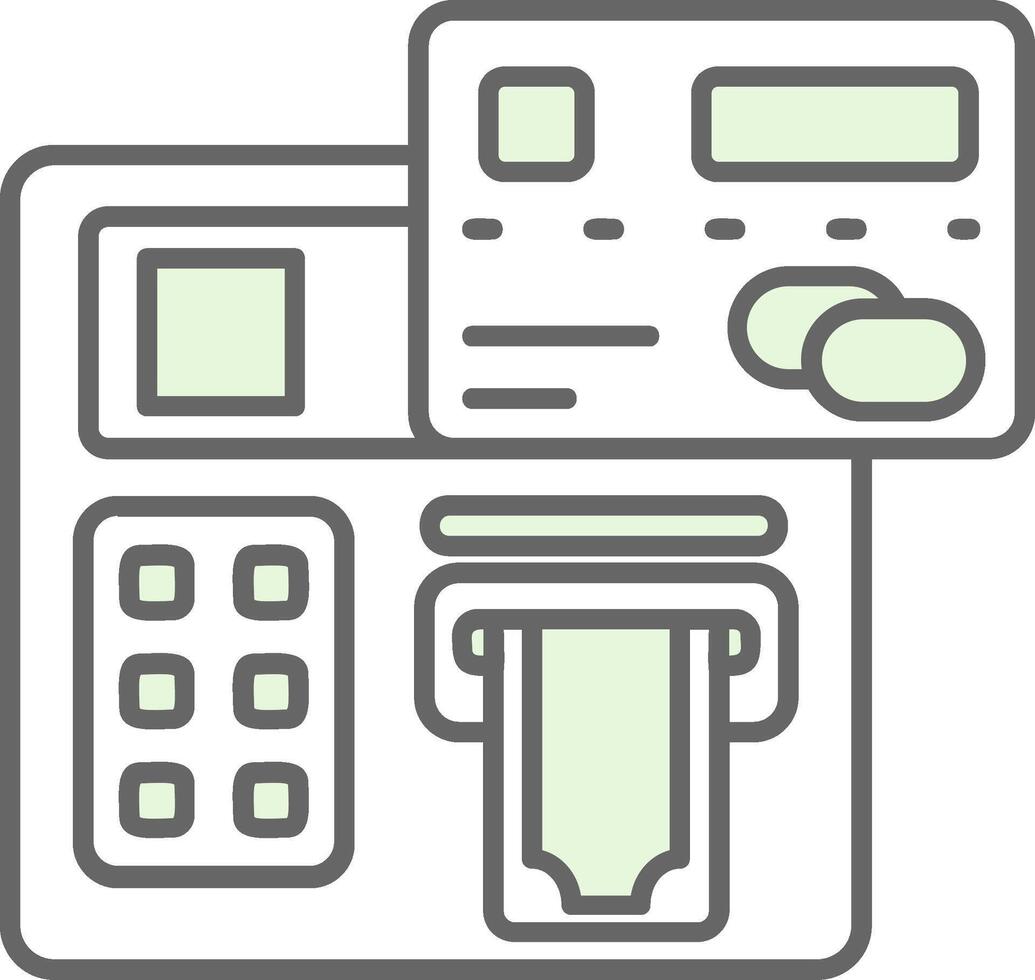 Atm Green Light Fillay Icon vector