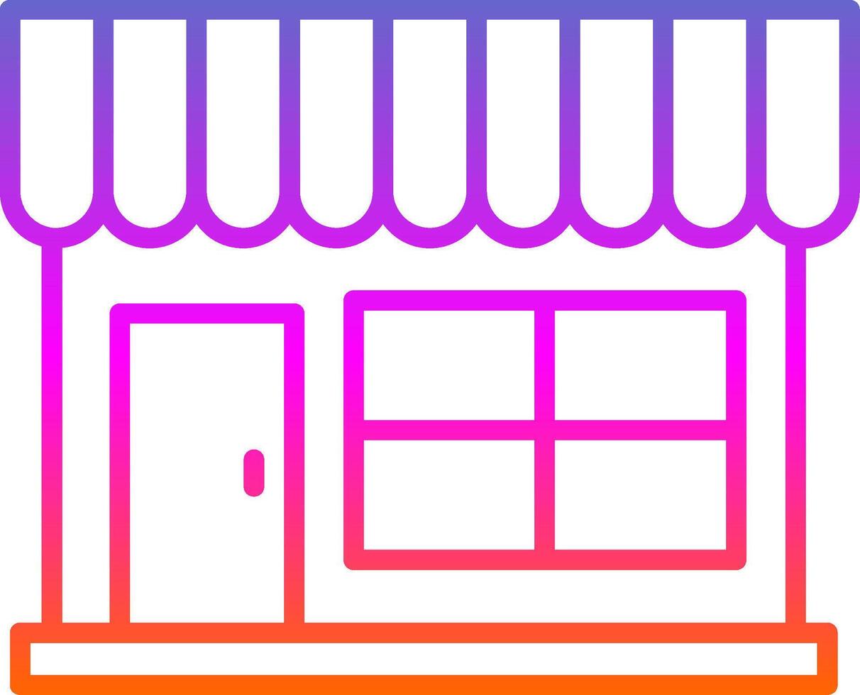 Grocery Store Line Gradient Icon vector