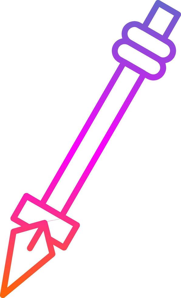 Spear Line Gradient Icon vector