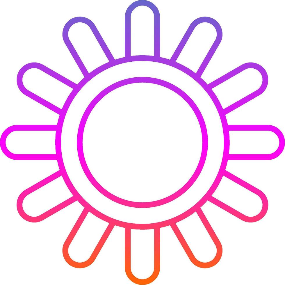Sea Urchin Line Gradient Icon vector