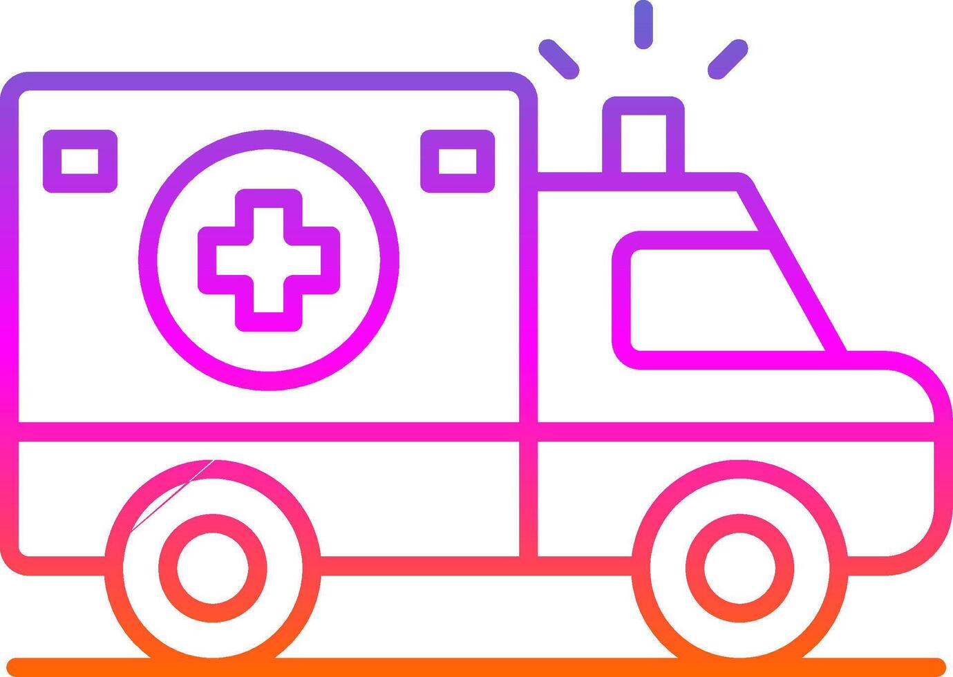 Ambulance Line Gradient Icon vector