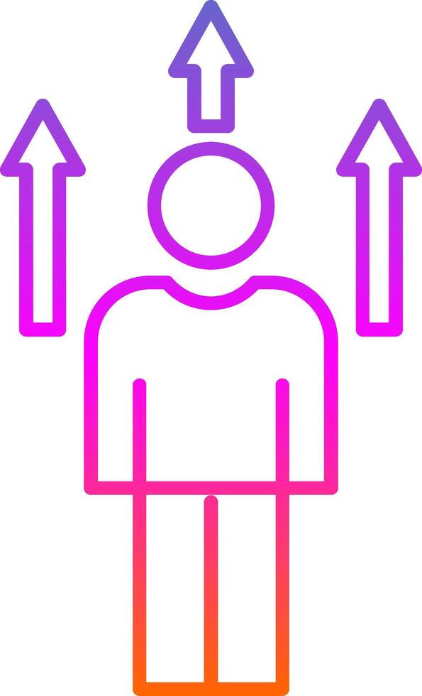 Motivation Line Gradient Icon vector