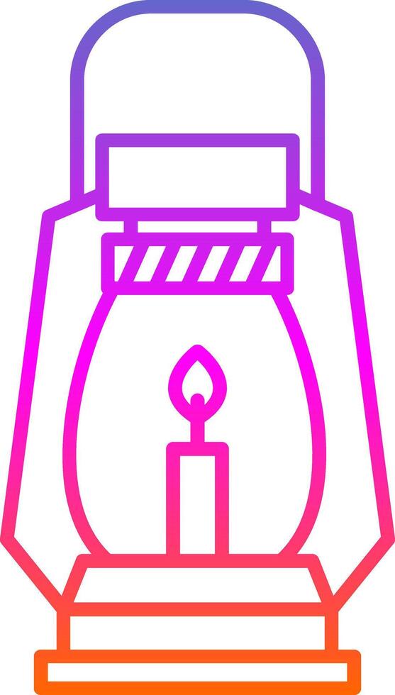 Gas Lamp Line Gradient Icon vector