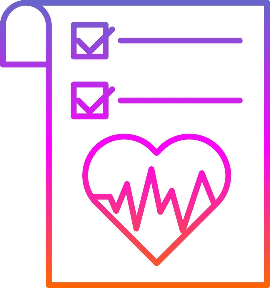 Health Graph Line Gradient Icon vector