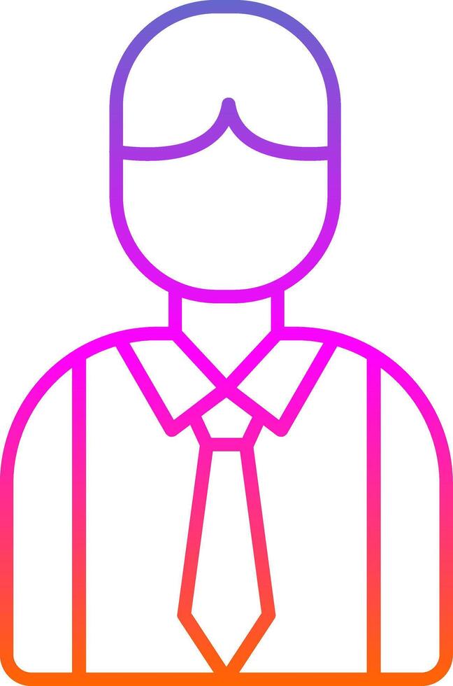 Employee Line Gradient Icon vector