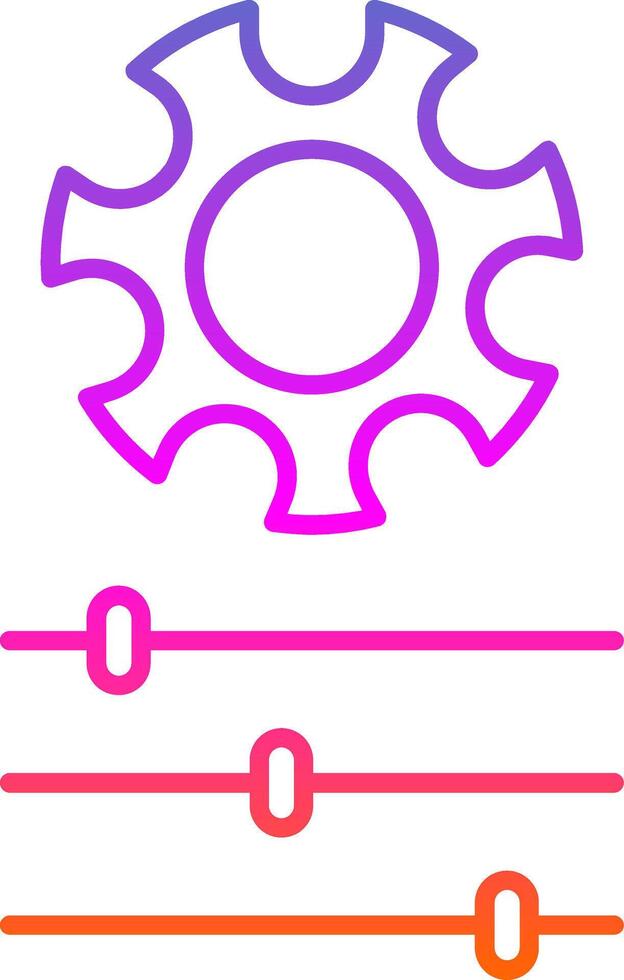 Gear Line Gradient Icon vector