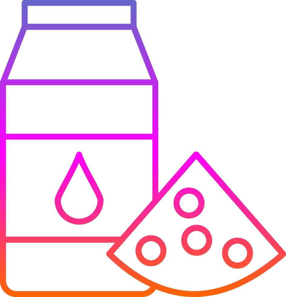 Dairy Products Line Gradient Icon vector