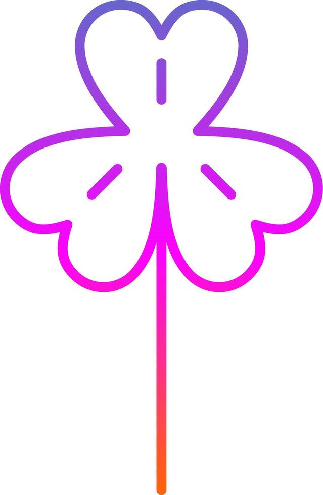 Clover Line Gradient Icon vector
